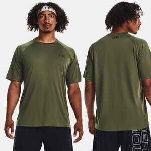 Under Armour Men's Velocity Dark Green Short Sleeve Shirt - Size Large
